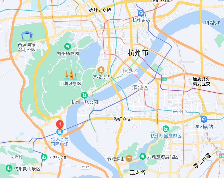 杭州水晶城地理位置